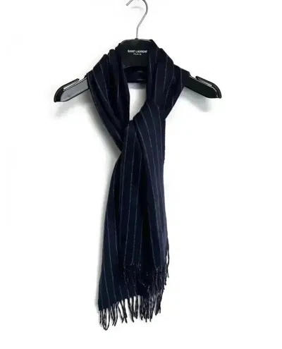 Pre-owned Dior Christian  Stripe Scarf In Black