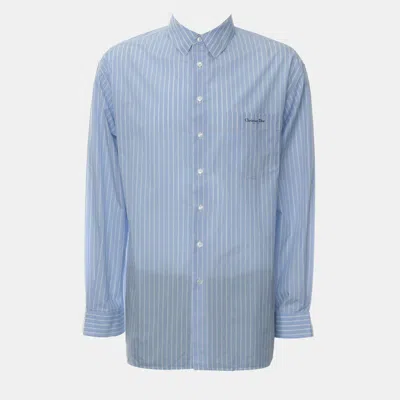 Pre-owned Dior Christian  Stripes Button-up Shirt In Blue