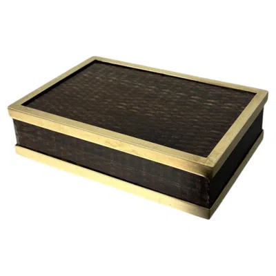 Pre-owned Dior Christian  Style Lucite And Rattan Jewelry Box, Italian Design, 1970 In Black