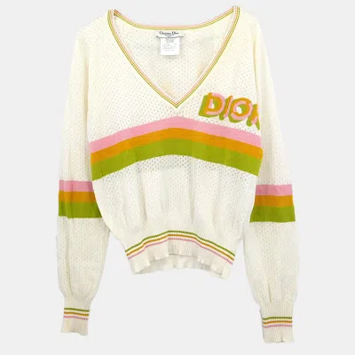 Pre-owned Dior Christian  Sweater White F 36