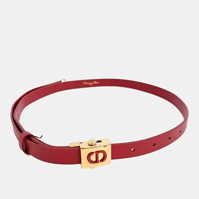 Pre-owned Dior Christian  Technique Belt In Red