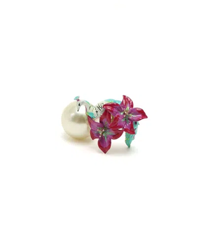 Pre-owned Dior Christian  Toile De Jouy Voyage Earring In Multicolour