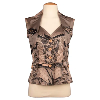 Pre-owned Dior Christian  Top By John Galliano Spring 2006 In Brown
