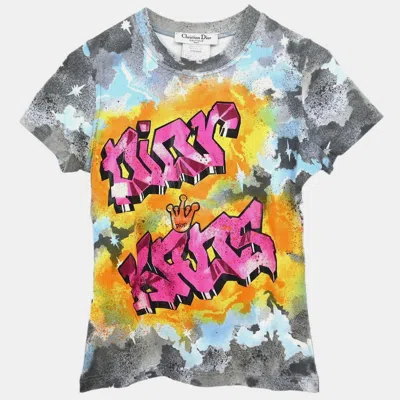 Pre-owned Dior Christian  Top  Kaos T-shirt Gray #38 M