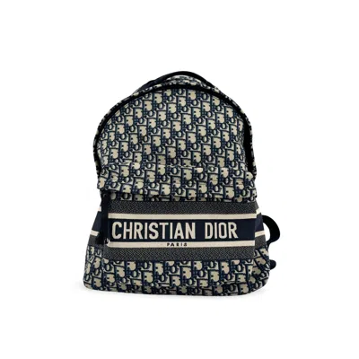 Pre-owned Dior Christian  Travel Oblique Canvas Beige Canvas Backpack Bag ()