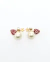 Dior Christian  Tribal Pearl Heart Earrings