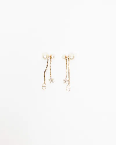 Dior Christian  Tribales Rhinestone Earrings