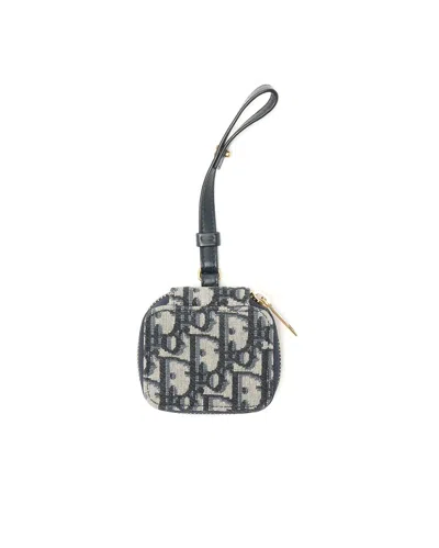 Dior Christian  Trotter Airpods Bag Case In Navy