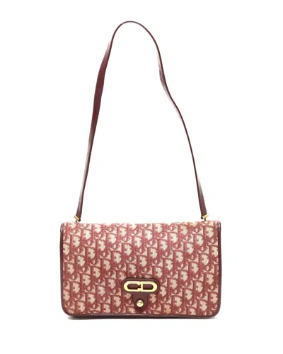 Dior Christian  Trotter Bag In Burgundy