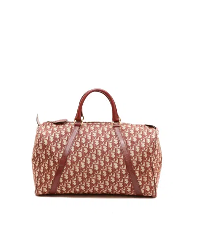 Dior Christian  Trotter Bag In Burgundy