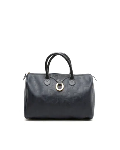 Dior Christian  Trotter Boston Bag In Blue