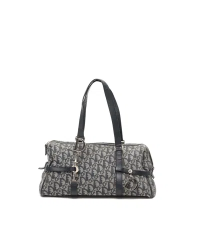 Dior Christian  Trotter Boston Bag In Navy