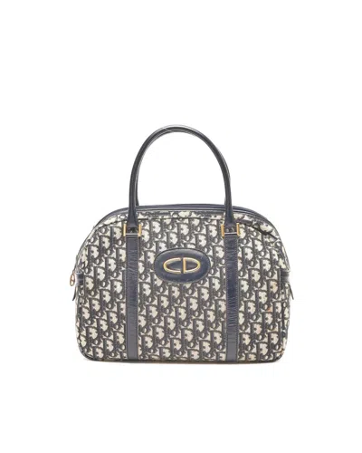 Dior Christian  Trotter Boston Bag In Blue