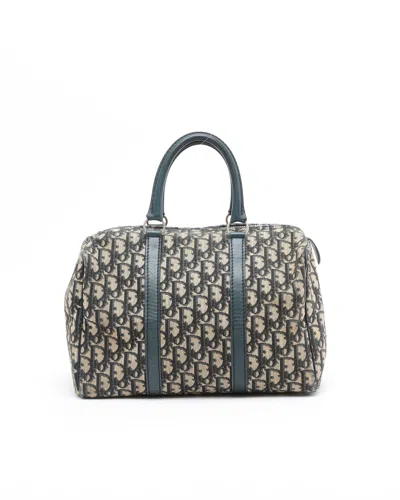 Dior Christian  Trotter Boston Bag In White
