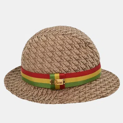 Pre-owned Dior Christian  Trotter Hat Beige #57 In Sand