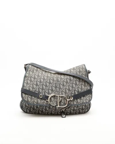 Dior Christian  Trotter Messenger Bag In Blue