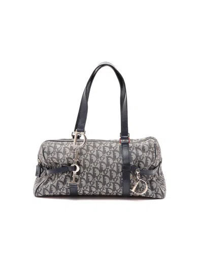 Dior Christian  Trotter Mini Bowling Bag In Blue