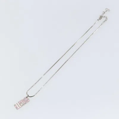 Pre-owned Dior Christian  Trotter Pendant Necklace Metal Silver Metal Jewelry ()