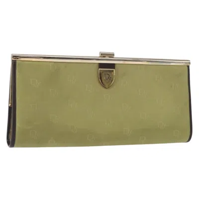 Pre-owned Dior Christian  Trotter Pouch Canvas Green Canvas Clutche & Pouche Bag ()