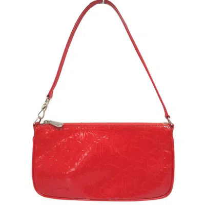 Pre-owned Dior Christian  Trotter Red Color Patent Leather Shoulder Bag ()