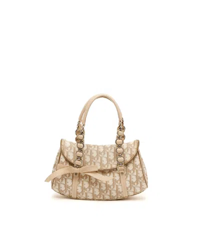 Dior Christian  Trotter Romantique Bag In Beige