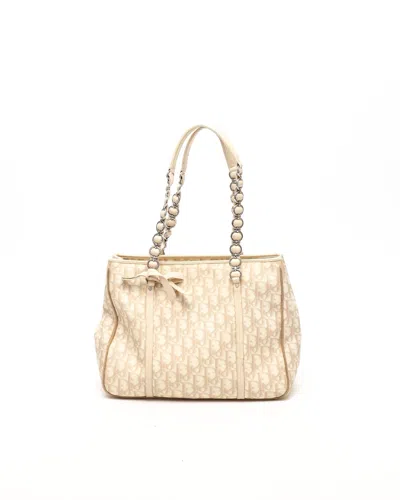 Dior Christian  Trotter Romantique Boston Bag In Blue
