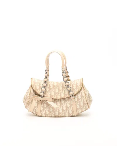 Dior Christian  Trotter Romantique Shoulder Bag In Sand
