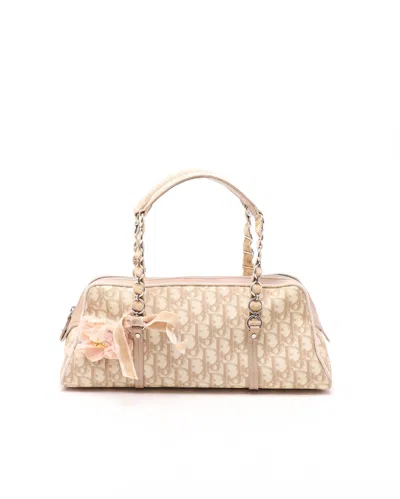Dior Christian  Trotter Romantique Shoulder Bag In Sand