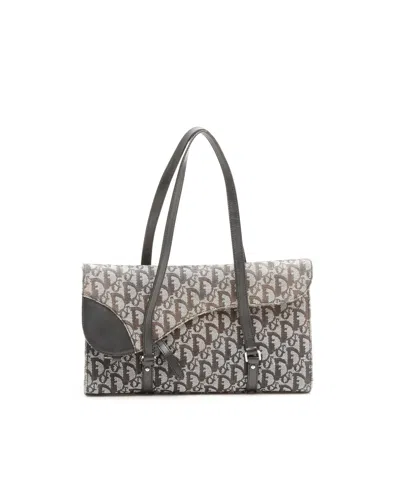 Dior Christian  Trotter Saddle Shoulder Bag In Gray