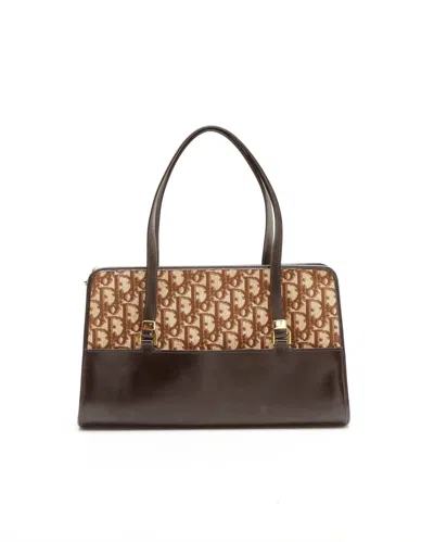 Dior Christian  Trotter Shoulder Bag In Brown