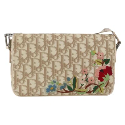 Pre-owned Dior Christian  Trotter Shoulder Bag Canvas Beige Canvas Shoulder Bag Bag () In Sand