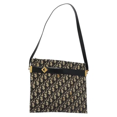 Pre-owned Dior Christian  Trotter Shoulder Bag Canvas Navy Canvas Shoulder Bag Bag () In Blue
