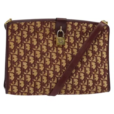 Pre-owned Dior Christian  Trotter Shoulder Bag Canvas Red Canvas Shoulder Bag Bag ()