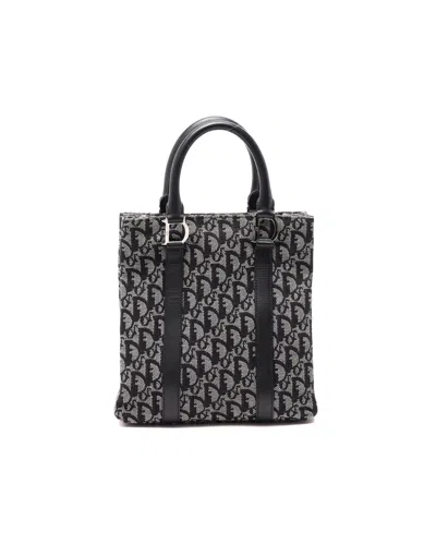 Dior Christian  Trotter Tote Bag In Black