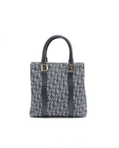 Dior Christian  Trotter Tote Bag In Blue
