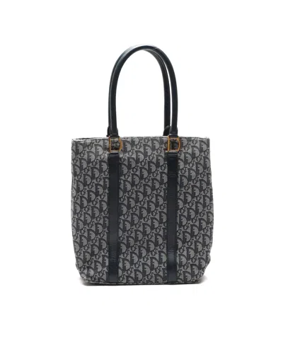 Pre-owned Dior Christian  Trotter Tote Bag In Navy