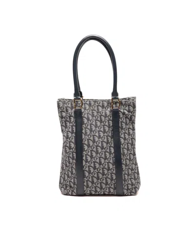 Pre-owned Dior Christian  Trotter Tote Bag In Navy