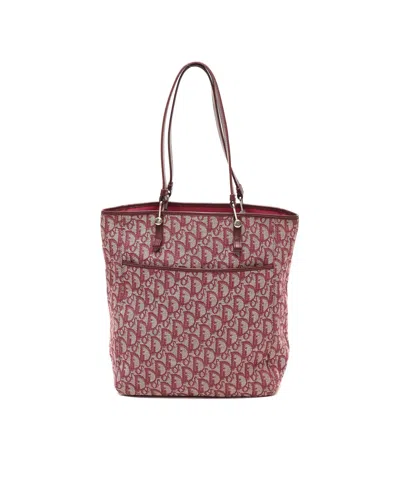 Dior Christian  Trotter Tote Bag In Red