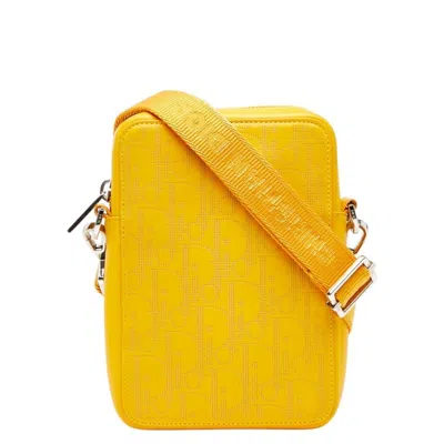 Pre-owned Dior Christian  Trotter Yellow Trotter Leather Shoulder Bag ()