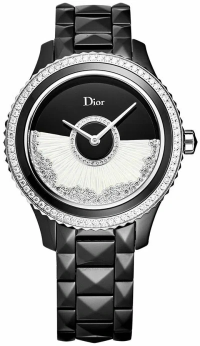 Pre-owned Dior Christian  Viii Grand Bal 38mm Black Ceramic Women's Watch Sale 69% Off
