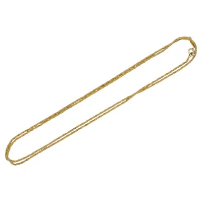 Pre-owned Dior Christian  Vintage 1973 Long Gold Layer Chain Spiral Rope Versatile Necklace In Multi