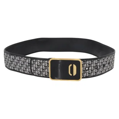 Pre-owned Dior Christian  Vintage Belt Canvas Black Canvas Belts Accessory ()