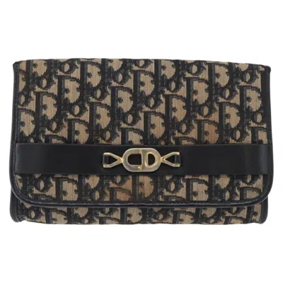 Pre-owned Dior Christian  Vintage Cd Chain Flap Shoulder Bag Issimo Canvas Navy Canvas Shoulder Bag Bag (pr In Blue