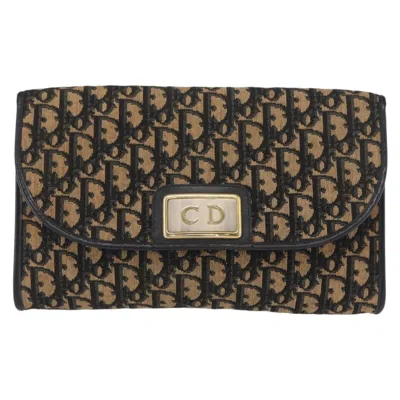 Pre-owned Dior Christian  Vintage Cd Chain Flap Shoulder Bag Issimo Canvas Navy Canvas Shoulder Bag Bag (pr In Blue