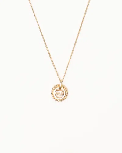 Dior Christian  Vintage Cd Logo Necklace In Gold