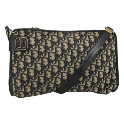 Pre-owned Dior Christian  Vintage Cd Trotter Shoulder Bag Canvas Navy Canvas Shoulder Bag Bag () In Blue