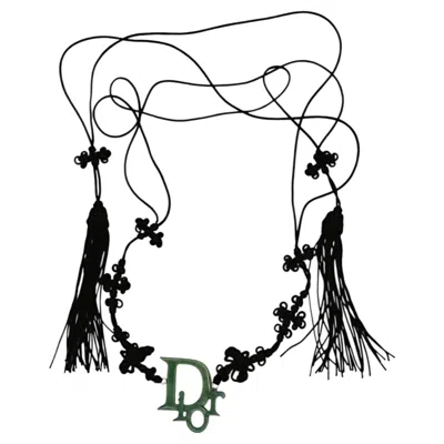 Pre-owned Dior Christian  Vintage Chinese Passementerie Tassel Necklace Belt In Multi