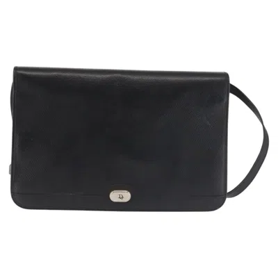 Pre-owned Dior Christian  Vintage Full Flap Bag Leather Black Leather Shoulder Bag Bag ()
