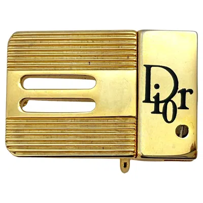 Pre-owned Dior Christian  Vintage Gold Toned Belt Buckle Circa 1980s