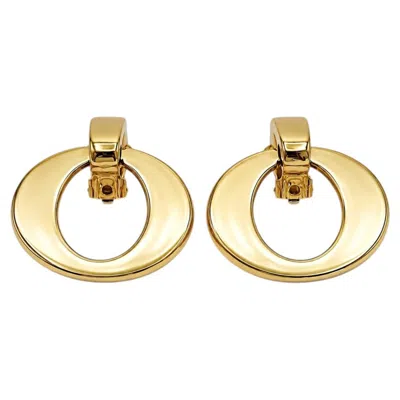 Pre-owned Dior Christian  Vintage Gold-tone O Dangle Earrings In Multiple
